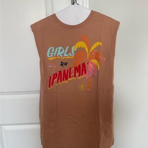 FARM Rio Brown Graphic Dress